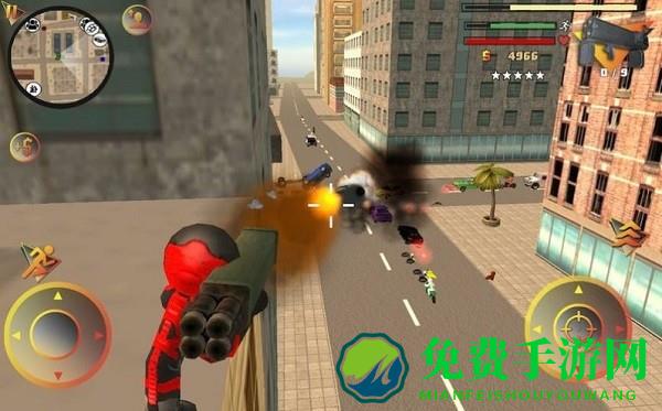 火柴人绳索英雄3警察射击游戏