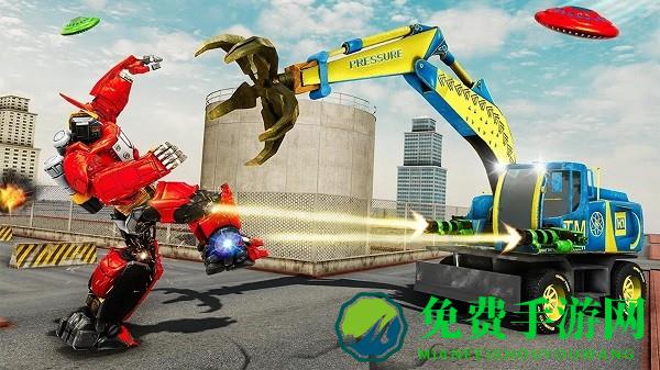 机器人变形挖掘机游戏