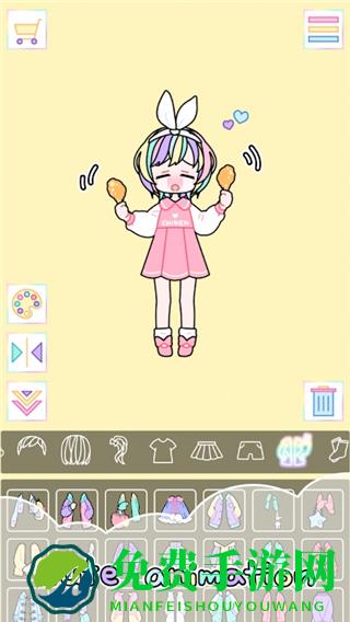 五彩少女换装游戏(粉彩女孩)