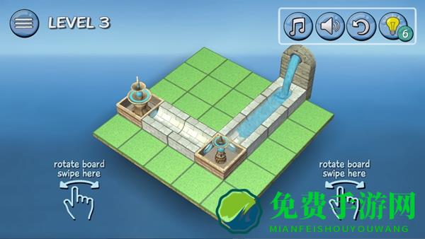 流水喷泉3D拼图游戏