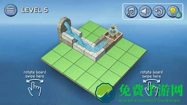 流水喷泉3D拼图游戏