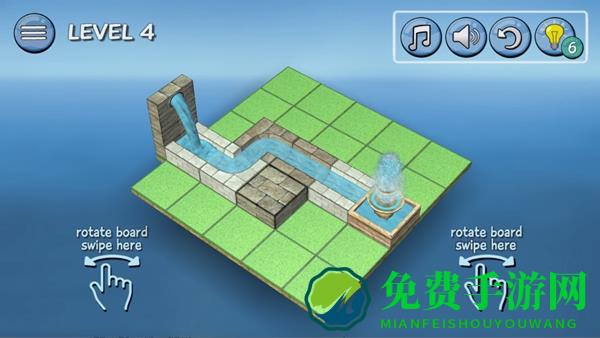 流水喷泉3D拼图游戏